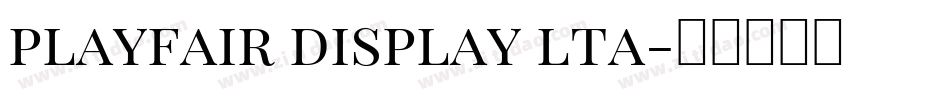 playfair display lta字体转换